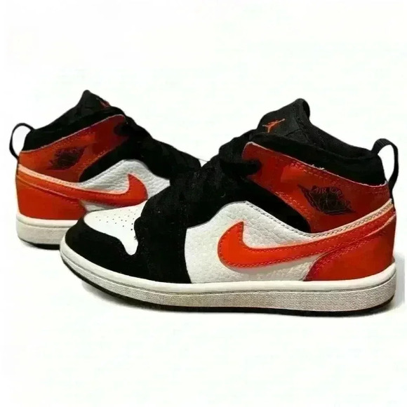 RARE- Air Jordan 1 Mid Shattered Backboard Kids Sneakers Size 13C Multicolor - Picture 1 of 9